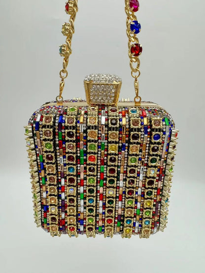 2025 Trending Popular Evening Bag Wedding Party Bag Handbag Clutch Bag Ladies Chains Rhinestone Bags Evening Bag for Women