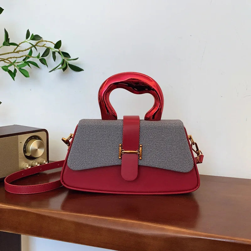 2025 Trendy Women Handbag Customized Logo Pu Leather Shoulder Flap Bag Ladies Designer Pu Leather Crossbody Bag