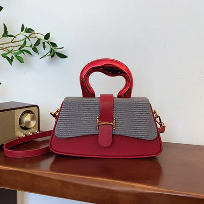 2025 Trendy Women Handbag Customized Logo Pu Leather Shoulder Flap Bag Ladies Designer Pu Leather Crossbody Bag