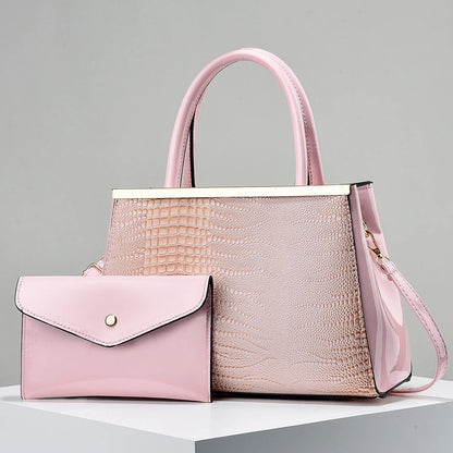 2024 Luxury PU Leather Tote Bag for Women High Quality Water Resistant Zipper Closure Branded Handbag for Fashionable Use