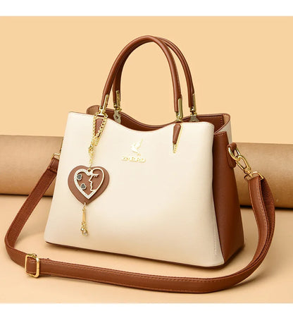 Fashionable square Crossbody Bag Customized Logo Chain PU Leather Women's Shoulder Bag Candy Pattern Color Blocking Handbag