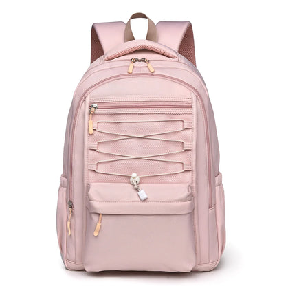 New Fashion Polyester Waterproof Casual Student Backpack Oxford Cloth Traveling Large Capacity Versatile Backpack Design