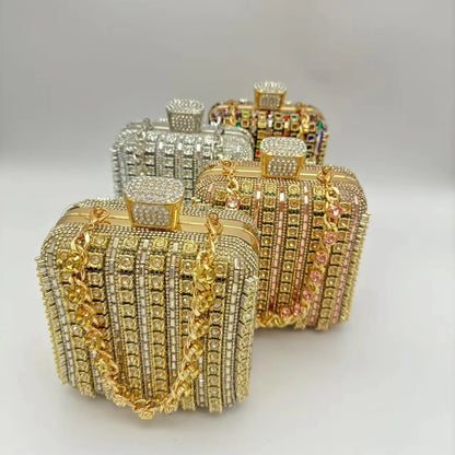 2025 Trending Popular Evening Bag Wedding Party Bag Handbag Clutch Bag Ladies Chains Rhinestone Bags Evening Bag for Women