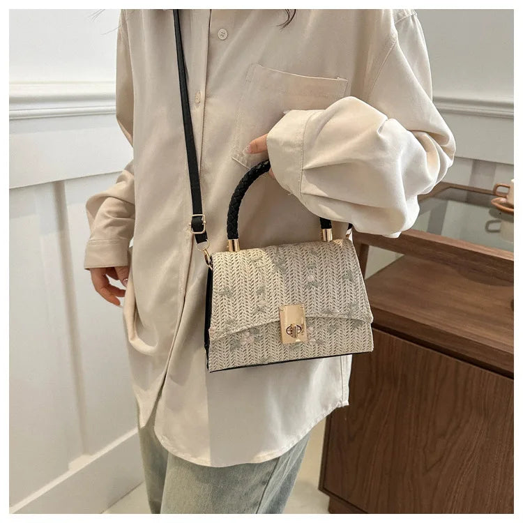 Simple Fashion Lady Bag for Women 2025 Style  Casual Western Style Shoulder Lock Hread Sewing Thread Women Purses and Handbags