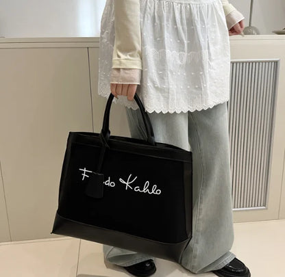 2025  Fashion Handbags for Women Luxury Designer Sac a Main Femme Fashion Bags Large Capacity Canvas Solid Color Bag