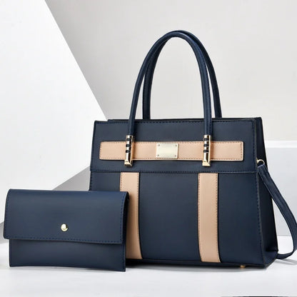 New Contrasting Color Simple and Versatile Women Bag Large-capacity Cross-body Parent-child Bag Handbags Designer Handbags Women