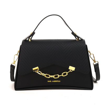 New Trendy and Versatile Box Pattern Handbag for Women High-quality Small Shoulder Bag PU Material Cover Closure Women's Bags