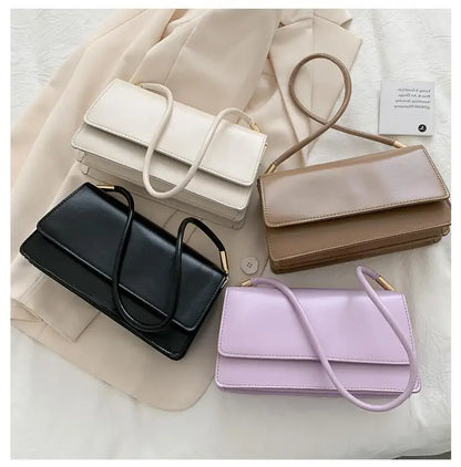 French Texture Popular High Quality Women's Bag 2025 New Tide Fashion Shoulder Armpit Bag Casual Solid Color Small Square Bag