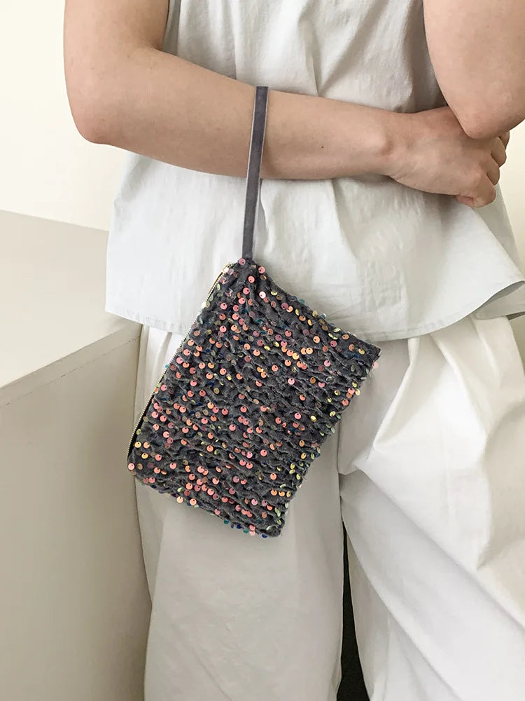 Wholesale Hand-carried Pouch Cosmetic Bag Portable Hand-held Machine Wallet Small square Bag Multicolored Useful Cosmetic Bags