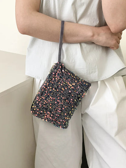 Wholesale Hand-carried Pouch Cosmetic Bag Portable Hand-held Machine Wallet Small square Bag Multicolored Useful Cosmetic Bags