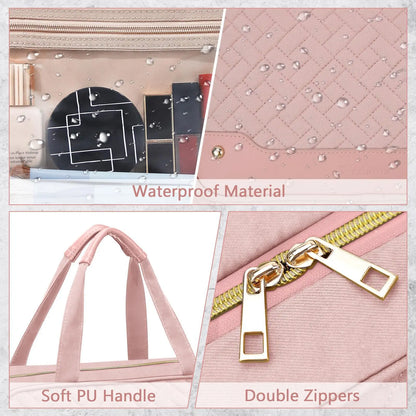 Fashion Washbasin Storage Bag with Large Capacity and Foldable Women Bags Handbag Luxury Polyester  Frame Tote Bags for Women