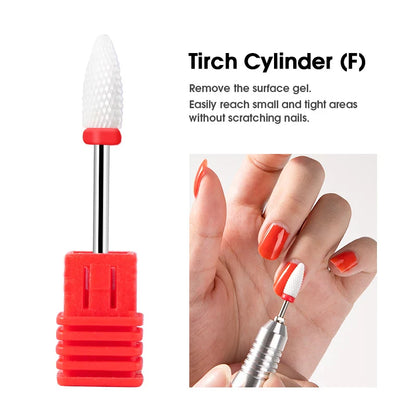 Electric Ceramic Nail Drill Bits for Manicure Pedicure