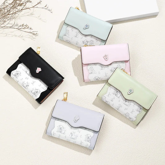Wholesale Multi-Card Slot Card Holder Polyester Lining National Trend Student Style Purses Womens Purses and Handbags