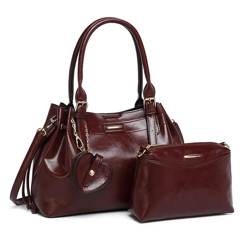 Women's Classic Retro Handbags Soft and Pure Color Pu Crossbody Bagds Magnetic Button Fashion Bags for Women