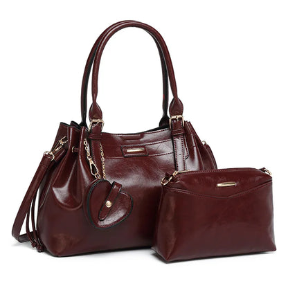 Women's Classic Retro Handbags Soft and Pure Color Pu Crossbody Bagds Magnetic Button Fashion Bags for Women