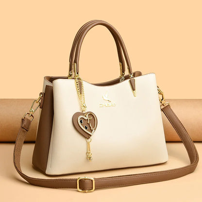 Fashionable square Crossbody Bag Customized Logo Chain PU Leather Women's Shoulder Bag Candy Pattern Color Blocking Handbag