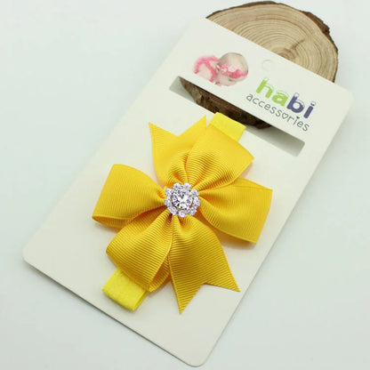 MAYA STEPAN-Cinta de diadema para bebé, lazo para el pelo infantil, lazo para niña recién nacida, turbante elástico de cristal hecho a mano, 1 pieza