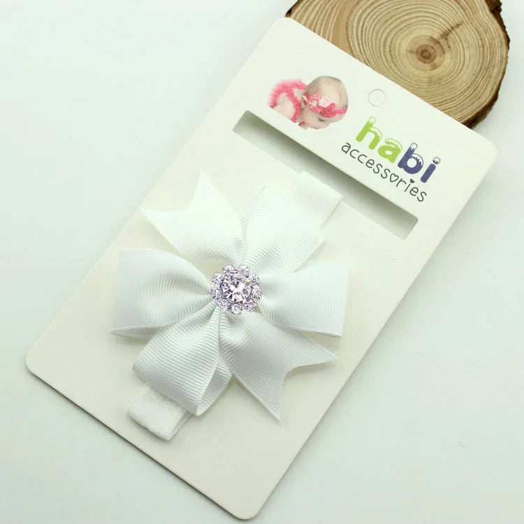 MAYA STEPAN-Cinta de diadema para bebé, lazo para el pelo infantil, lazo para niña recién nacida, turbante elástico de cristal hecho a mano, 1 pieza