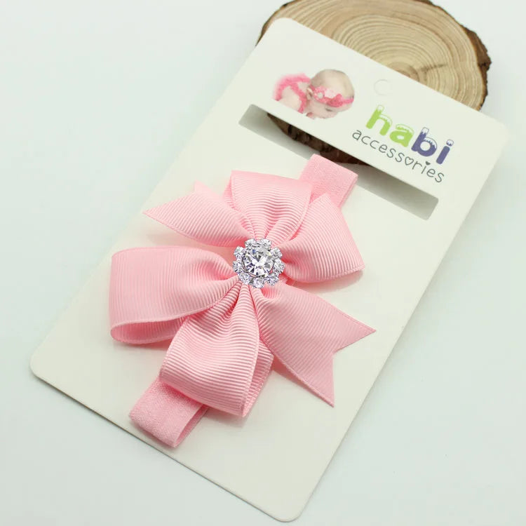 MAYA STEPAN-Cinta de diadema para bebé, lazo para el pelo infantil, lazo para niña recién nacida, turbante elástico de cristal hecho a mano, 1 pieza
