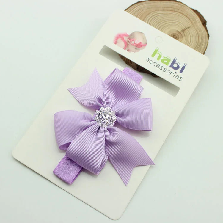 MAYA STEPAN-Cinta de diadema para bebé, lazo para el pelo infantil, lazo para niña recién nacida, turbante elástico de cristal hecho a mano, 1 pieza