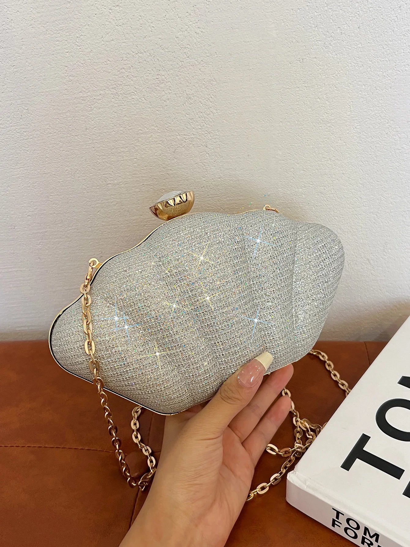 2025 New Arrivals Pearl Bag Handbags for Women Luxury Designer Stone Polyester Zipper Handbags Ladies Luxury New Design