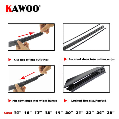 Car Vehicle Insert Rubber Strip Wiper Blade