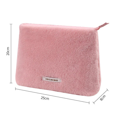 2025 Rabbit Velvet Hand Portable High-grade Makeup Bag Women Bags Designer Wholesale Cute Furry Cosmetic Handbag for Women