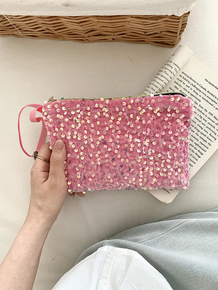 Wholesale Hand-carried Pouch Cosmetic Bag Portable Hand-held Machine Wallet Small square Bag Multicolored Useful Cosmetic Bags