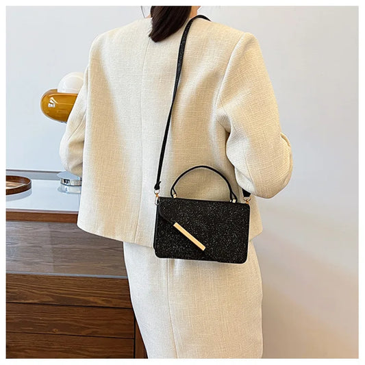 Fashion Sequined Crossbody Bag with PU square Handbag Women Bags Handbag Luxury Trendy Hand Bags for Women Luxury