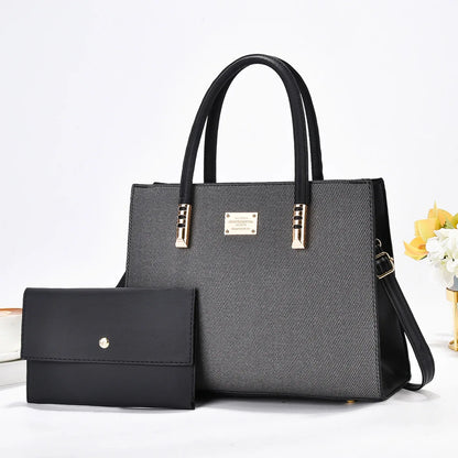 Online Wholesale Supplier Fashion Single Shoulder Canvas Crossbody Bag 2 in 1 Ladies Handbags Womens Purses and Handbags