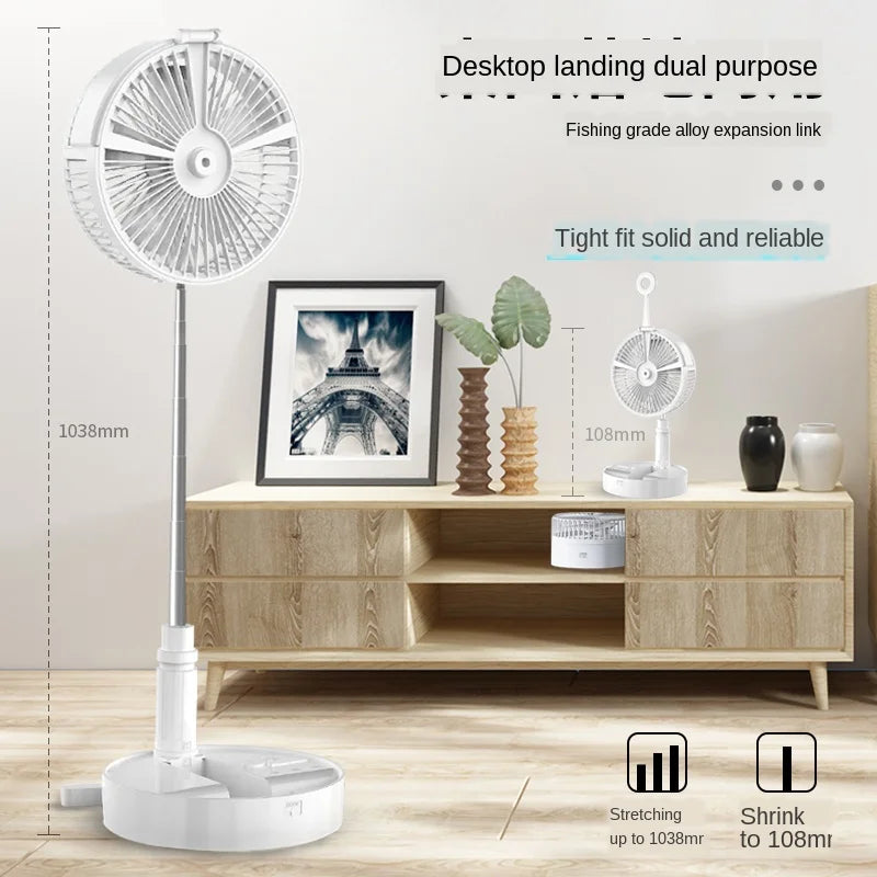 Electric USB rechargeable Multifunctional Folding Fan