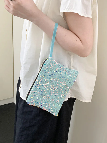 Wholesale Hand-carried Pouch Cosmetic Bag Portable Hand-held Machine Wallet Small square Bag Multicolored Useful Cosmetic Bags