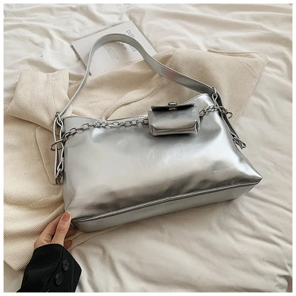 Premium Feeling Shoulder Underarm Bag 2024 New Women's Bags Fashion Chain Two Pieces High Quality Large Capacity Cross-Body Bag