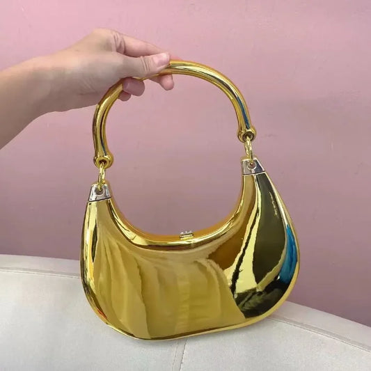 New Acrylic Evening Wrist Bag Women Bags Handbag Luxury Bolsos De Marcas Famosas with Gold and Silver Cute Bag for Women
