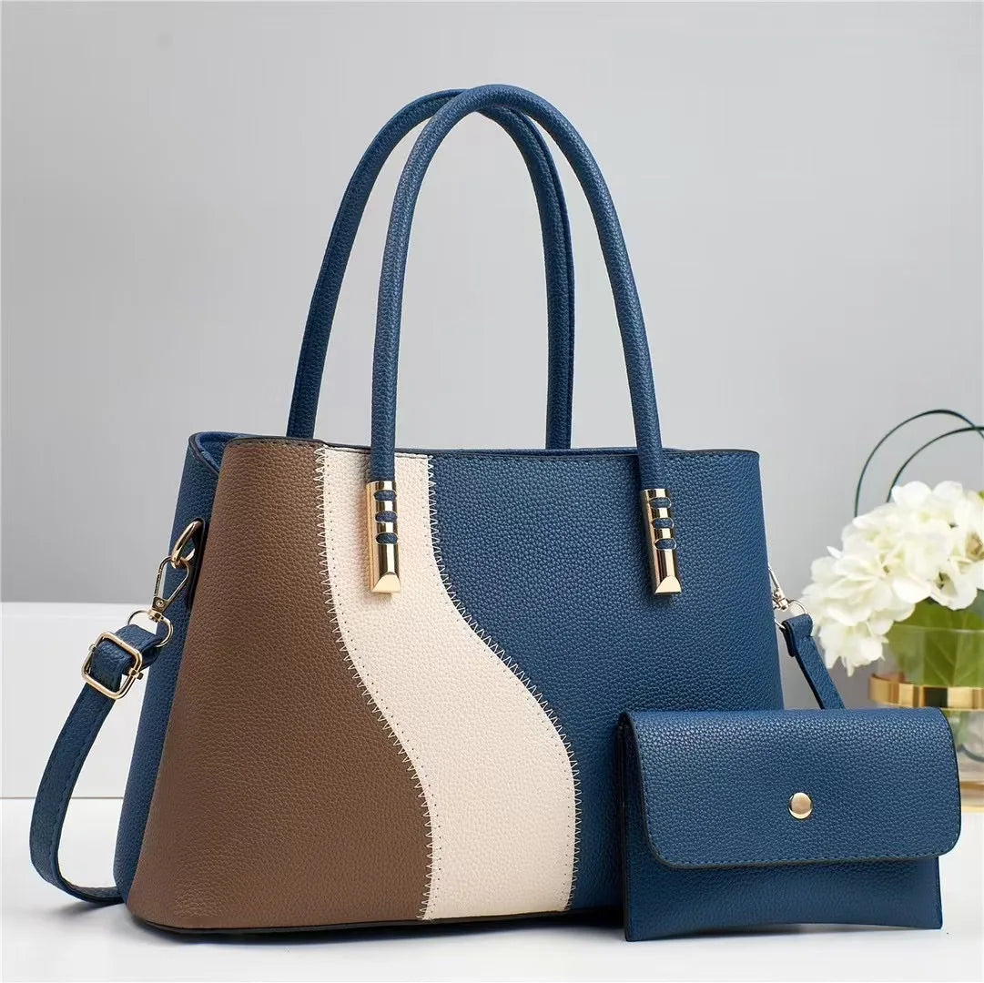 New Fashion Shoulder Bags for Lady 2 Pieces Set Large Capacity Mother Crossbody Bag Women Purses Shoulder Bags for Lady