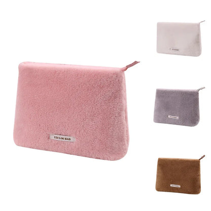 2025 Rabbit Velvet Hand Portable High-grade Makeup Bag Women Bags Designer Wholesale Cute Furry Cosmetic Handbag for Women