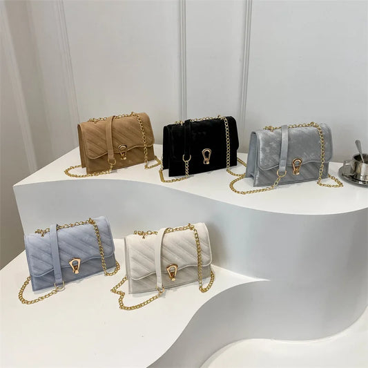 2024 Urban Style Ladies Cross-Body Shoulder Bag Lingge's New Popular Embroidery Line Texture Zipper Closure Fashionable PU