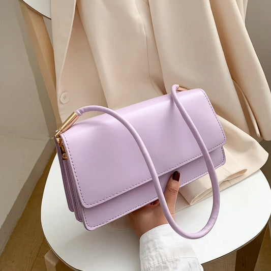 French Texture Popular High Quality Women's Bag 2025 New Tide Fashion Shoulder Armpit Bag Casual Solid Color Small Square Bag