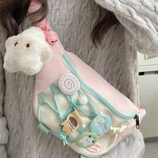 Crossbody Sports Leisure Trend Nylon Zipper Bag Fashion Leopard All Seasons Bag Handbags Designer Handbags Women