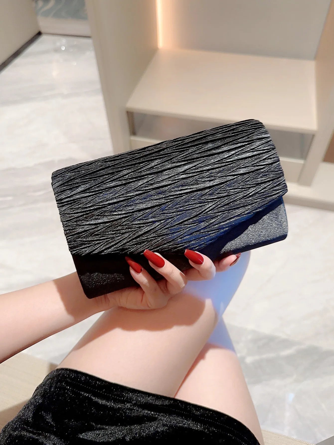 Elegant Women's New Satin Flap Square Evening Bag Fashionable Purse Style for Dress Party Women's Wallets Brands