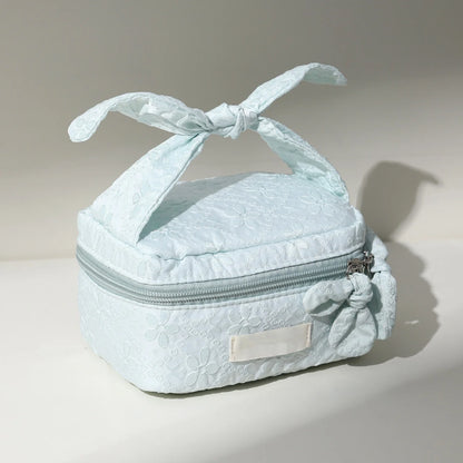 Large Capacity Fresh Candy Color Portable Customized Cosmetic Bag Simple Style Polyester Storage Bags Zipper Fashionable