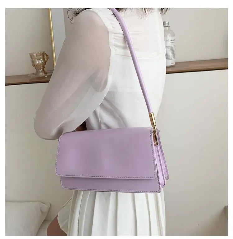 French Texture Popular High Quality Women's Bag 2025 New Tide Fashion Shoulder Armpit Bag Casual Solid Color Small Square Bag