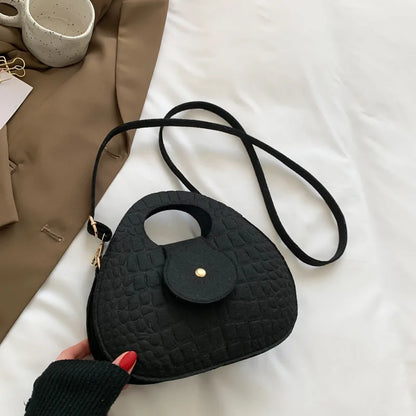 Wholesale Felt Bag Design Shell Crossbody Fashion Women Bag Solid Color Crocodile Print Shoulder Branded Handbags for Women