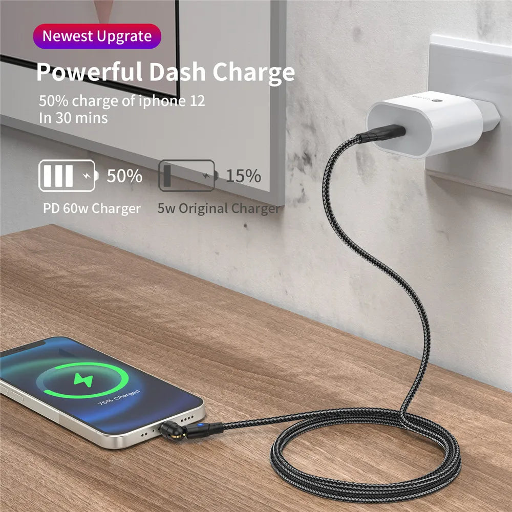 USLION 60W Magnetic Cable Quick Charge