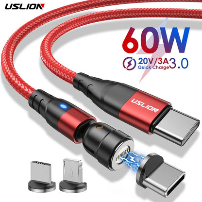 USLION 60W Magnetic Cable Quick Charge