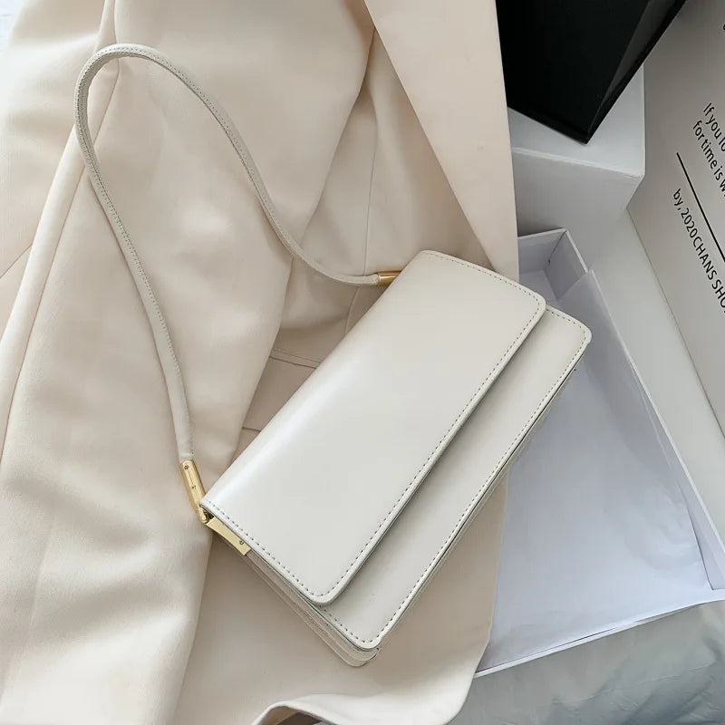 French Texture Popular High Quality Women's Bag 2025 New Tide Fashion Shoulder Armpit Bag Casual Solid Color Small Square Bag