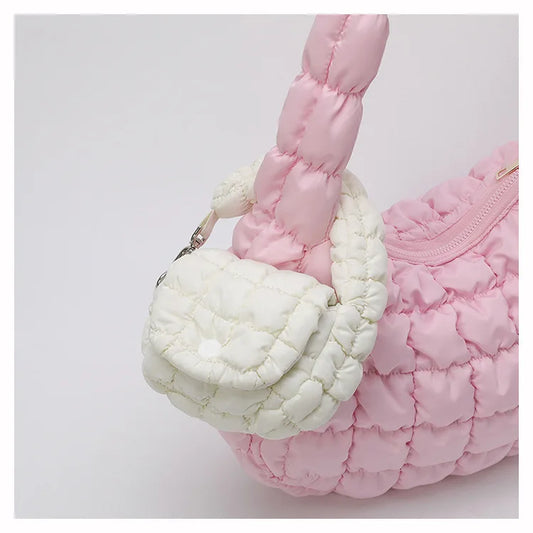 2025 New Puff Cloud Bag for Women Pleated Nylon Bags Fashion Simple Lipstick Envelope Ladies Handbags Wholesale Prices