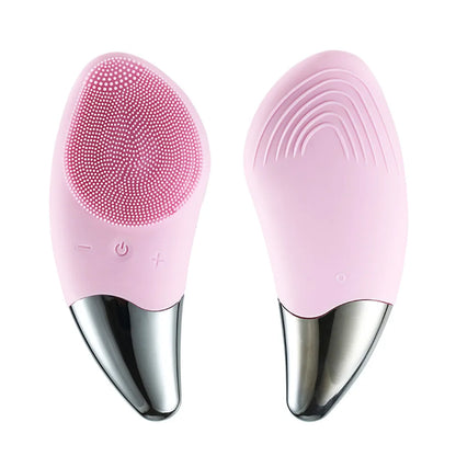 Mini Electric Facial Cleansing Brush Ultrasonic Silicone Face