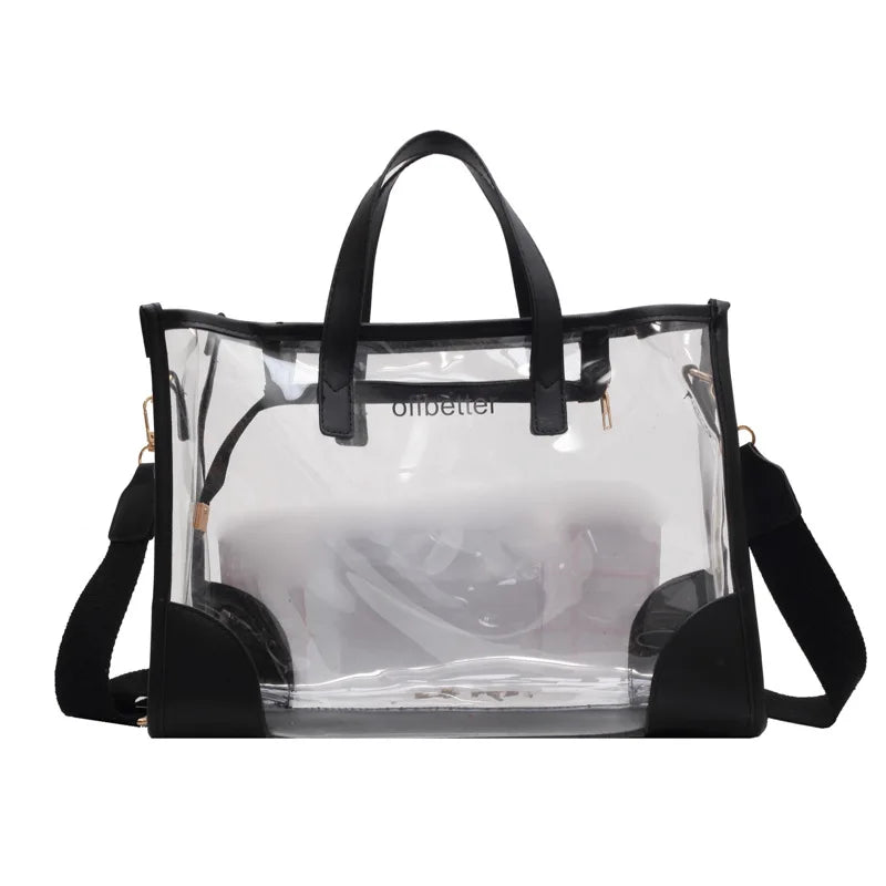 2025 Fashion clear Shopping Pvc Jelly Bag Branded Designer Bag Transparent Blank Plain Crossbody Bag