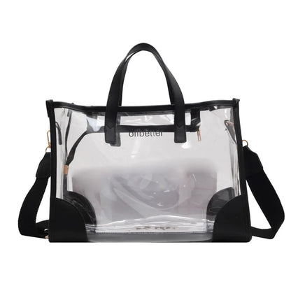 2025 Fashion clear Shopping Pvc Jelly Bag Branded Designer Bag Transparent Blank Plain Crossbody Bag